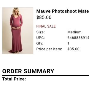 Maternity Gown - MAUVE - Size MED
